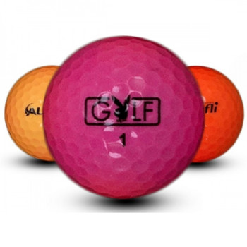 토탈브랜드 2피스 형광 컬러혼합 골프공 A-급 로스트볼 (16개/박스)
