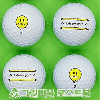 티 드로우(t-draw) 고반발 화이트 2피스 A+급 로스트볼 16개