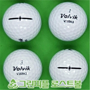 볼빅 비스타 쓰리 (VISTA3) 3피스 A-급 로스트볼 16개