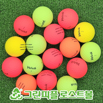볼빅 아이즈온 소프트 컬러혼합 2피스 A-급 로스트볼 16개