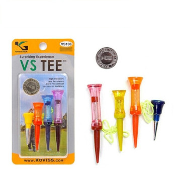 코비스 VS TEE 골프티 4개입+스틸 볼마커 SET 컬러랜덤 [VS108]